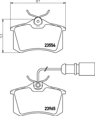 HELLA PAGID 8db355018601 -  Комплект тормозных колодок, дисковый тормоз
